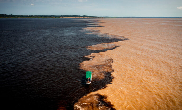 Meeting of the waters near Manaus